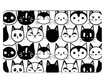 猫の顔のペット用プレースマット、滑り止め