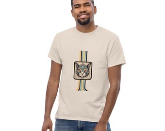 Retro Cat Graphic Gildan Unisex T-Shirt