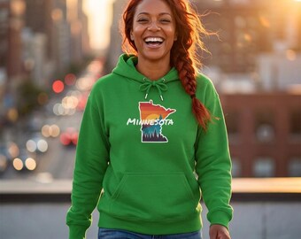 Minnesota Retro Hoodie, Vintage MN, Cozy Unisex Sweatshirt