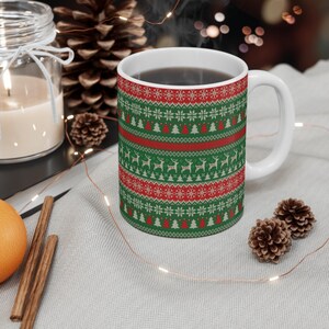 Christmas Sweater Mug 11oz - Festive Holiday Drinkware, Winter Coffee Cup, Gift for Christmas Lover, Cozy Cocoa Mug, Funny Christmas Quote