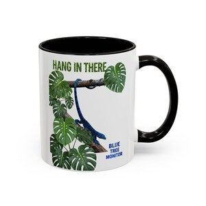 Hang In There - Blue Tree Monitor Mug | 11oz & 15oz Ceramic Coffee Cup