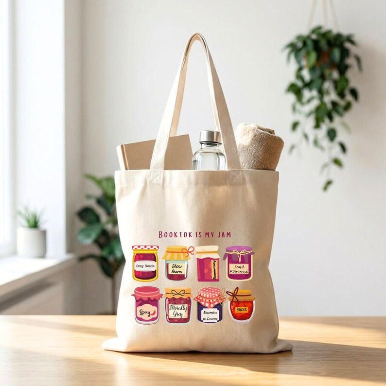 BookTok Is My Jam Tasche, Buchliebhaber Tasche für Leseratten, Booktok Merch, Spicy Book Merch, Buch Accessoires, Geschenk für Bücherwurm