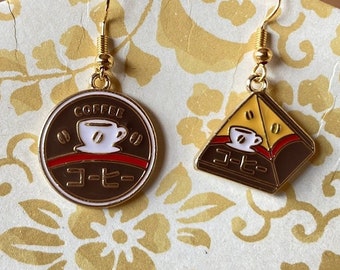 Nippon Kawaii Earrings COFFEE GYUNYU, Coffee-milk