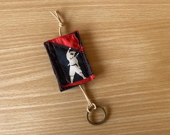 Hagire Off-cut Key Ring | Buddist icon and Ninja, Key sleeve