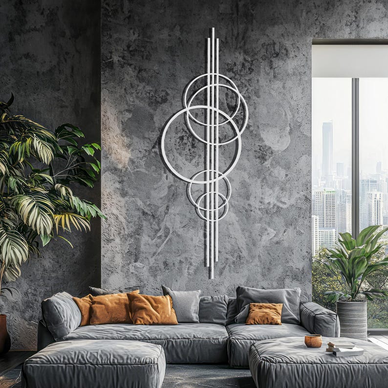 Modern Circular Metal Wall Sculpture, Contemporary Art, Abstract ...
