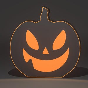 Caixa de luz de abóbora de Halloween – Jack O&#39;Lantern impresso em 3D, com controle remoto