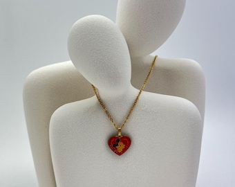 Rare Tokyo Disneyland (c) Signed Mickey Necklace, Heart Pendant, Vintage Collectible, Possibly First-Edition Park Opening Souvenir