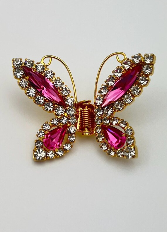 ヴィンテージエクセレンス サイン入り バタフライクリップブローチ