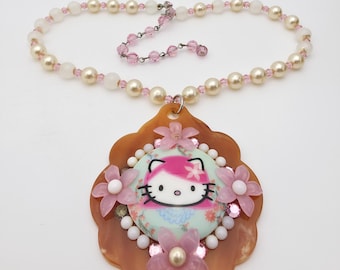 Tarina Tarantino Handmade Vintage Necklace, Hello Kitty
