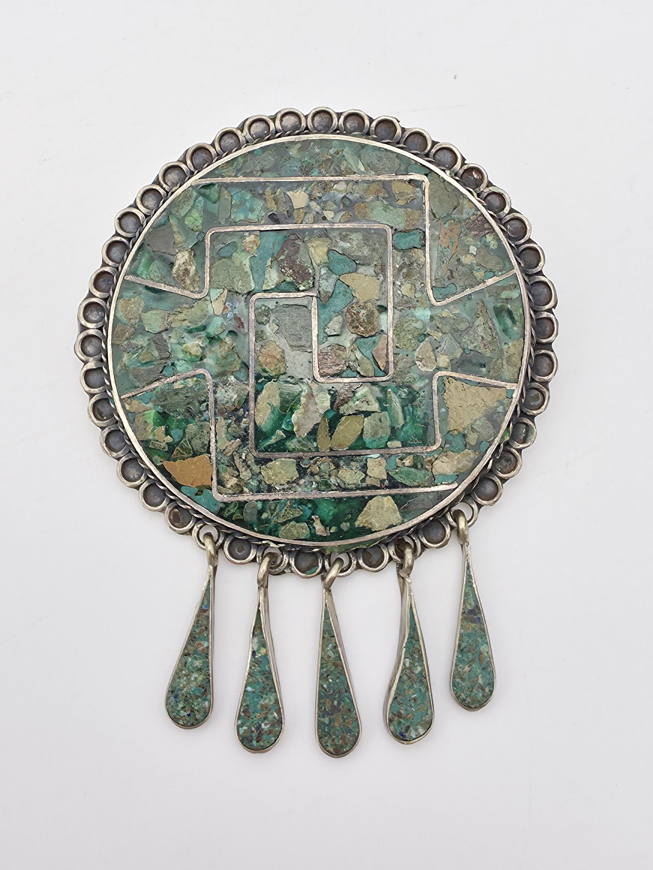 Mexican Silver Broach - Etsy