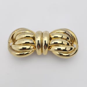 Vintage Large Gold-Tone Hair Clip, Elegant Bow Design, 7th Avenue Made in Taiwan, Retro 80s/90s Barrette, Classic Statement Accessory