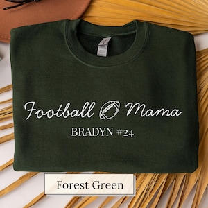 Custom Football Mama Sweatshirt, Fall Game Day Crewneck, Gildan Unisex Football Mom Shirt, Cute Sports Parent Outfit, Team Spirit Gift