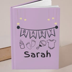 Custom Baby Journal, New Parent Gift, Pregnancy Memory Book, Writing Journal for Mom, Personalized Baby Notebook, Baby Shower Gift