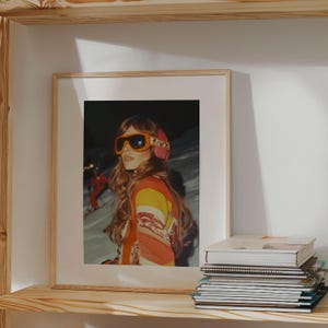 Apres Ski Photograph Poster, Retro Ski Lodge Wall Art, 70s 80s Aesthetic Print, Winter Chalet Art, Gift for Skier, Skiing Bachelorette Party Decor