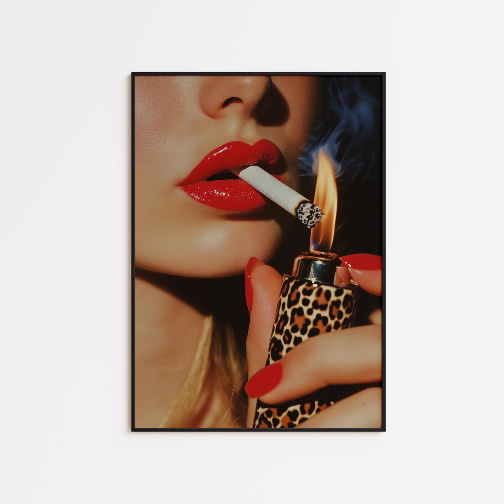 Lips with cigarette Portugal