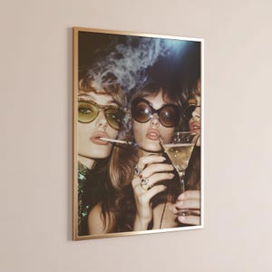 Retro Trendy Aesthetic Posters for Dorm Rooms Luxury Fashion Print Vogue Poster Apartment Martini Cheers Poster Roommates Bar Cart Wall Art