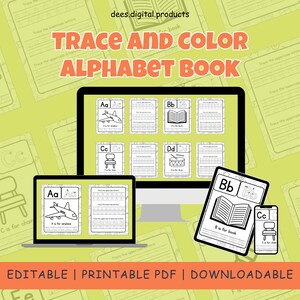 Trace and Color Alphabet Book for Kids - 56 Pages of Fun ABC Tracing, Coloring, and Certificate Uppercase & Lowercase Letters Practice
