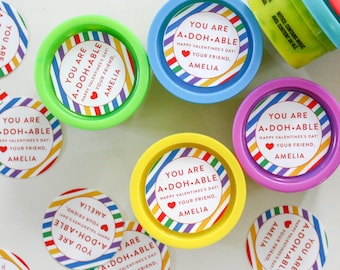 DIGITAL play doh tag valentine / play doh sticker / play doh tags /  printable / Valentine's Day