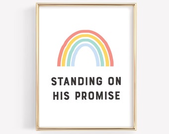 standing on His promise art print / printable / digital file