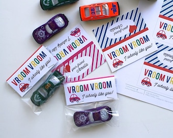 DIGITAL CAR valentines - diy PRINTABLE