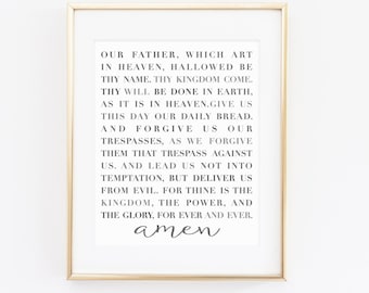 The Lord's Prayer - diy printable instant download