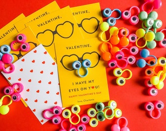 PRINTED CARDS Eyes On You Valentines (toy not included)