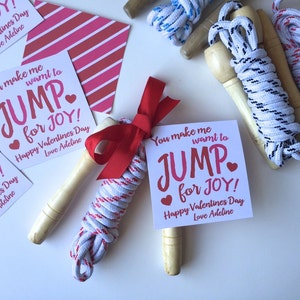 DIGITAL Jump for Joy Tarjetas / etiquetas de San Valentín - DIY imprimible