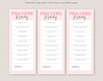 Prayers For Baby // baby shower // it's a girl // baby shower game // pretty in pink