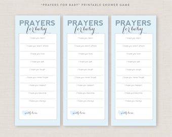 Prayers For Baby // baby shower // it's a boy // baby shower game // blue baby shower