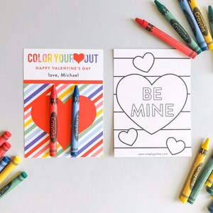PRINTED CARD / Color Your Heart Out Valentine