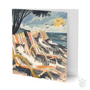 Carte de voeux CATNAPS 140 mm carré