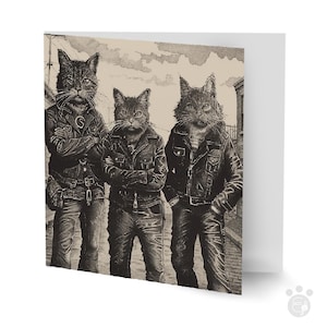 Carte de voeux CATTITUDE 140 mm carré