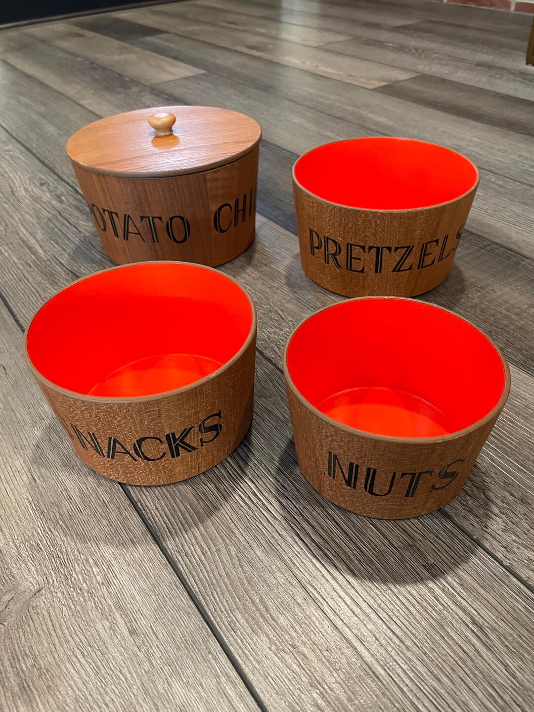 Vintage Nesting Snack Bowl Set - Etsy