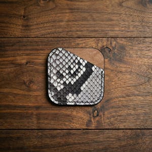 Python Leather Coin Slip, EDC Challenge Coin Case