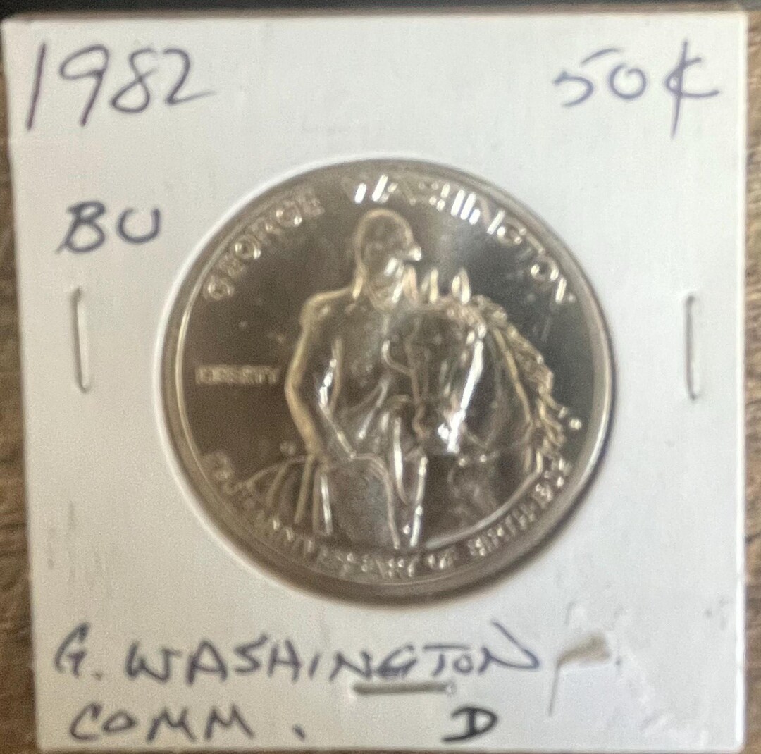1982D George Washington Commemorative, Uncirculated 1/2 Dollar, BU - Etsy