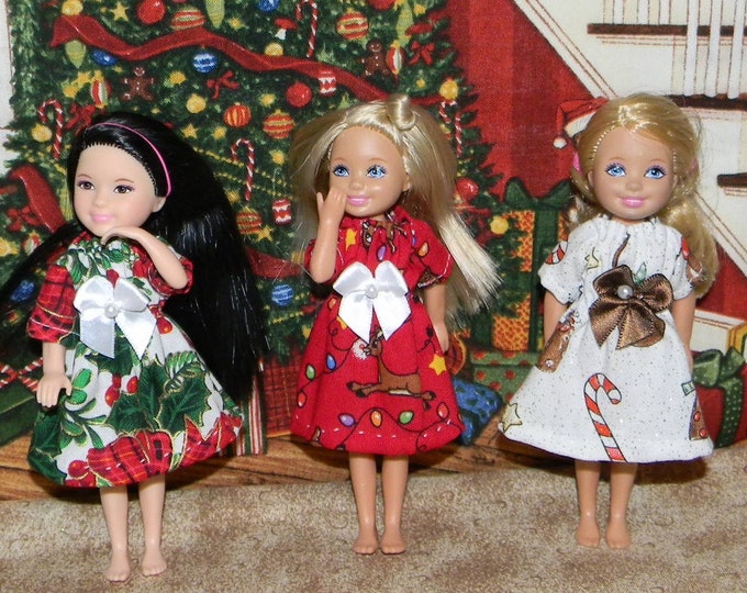 CHELSEA Doll Clothes 3 Christmas Dresses CHLSE196 Etsy