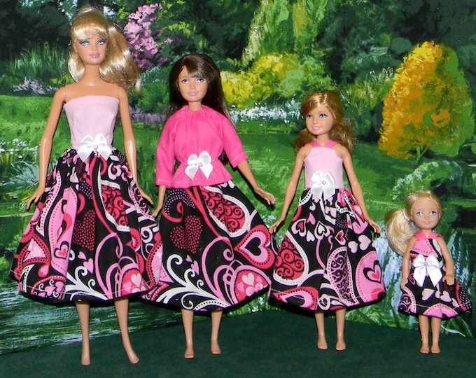 BSSC-04 Barbie Skipper Stacie and Chelsea Pk. valentines - Etsy