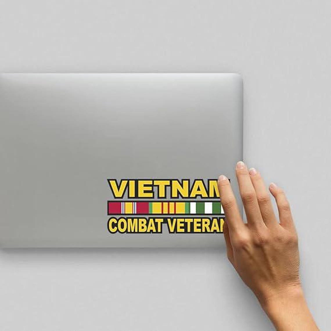 Vietnam Combat Veteran Vinyl Decal Set, US Military Stickers (7 Inch ...