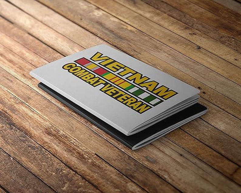 Vietnam Combat Veteran Vinyl Decal Set, US Military Stickers (7 Inch ...