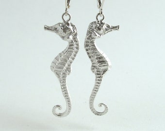 Small Seahorse Earrings Sterling Silver Seahorse Earrings Real Small Seahorse Jewelry