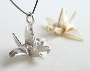 Origami Liebesvogel Halskette Origami Jewelry Crane Necklace Origami Lovebird Pendant