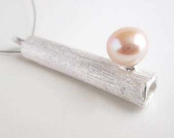 Golden Pearl Pendant Sterling Silver Pendant With Pink And Golden Freshwater Pearl Necklace Pearl June Birthday Stone