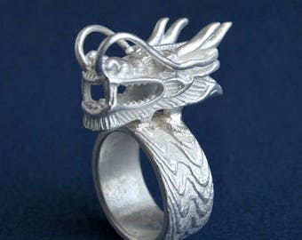 Dragon Ring For Men Sterling Silver Dragon Ring Asian Dragon Oriental Dragon Jewelry