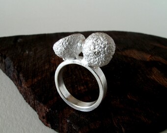 Acorn Ring Sterling Silver Acorn Ring Cast From Natural Acorn