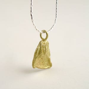 Gold Seed Pendant 18KT Gold Pomelo Seed Pendant Cast From Natural Seed Gold Seed Jewelry Citrus Fruit Necklace image 2