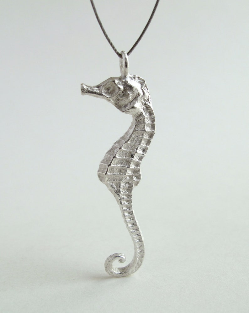 Small Seahorse Pendant Sterling Silver Seahorse Necklace Real Small Seahorse Jewelry image 4