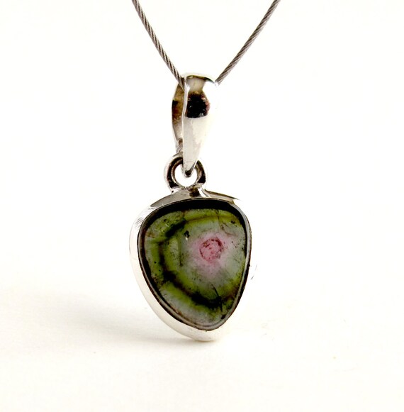 KK116 Tourmaline Pendant Handmade Pendant 925 Sterling Silver Pendant Unique Gift For Her Raw Gemstone Pendant Tourmaline Jewelry