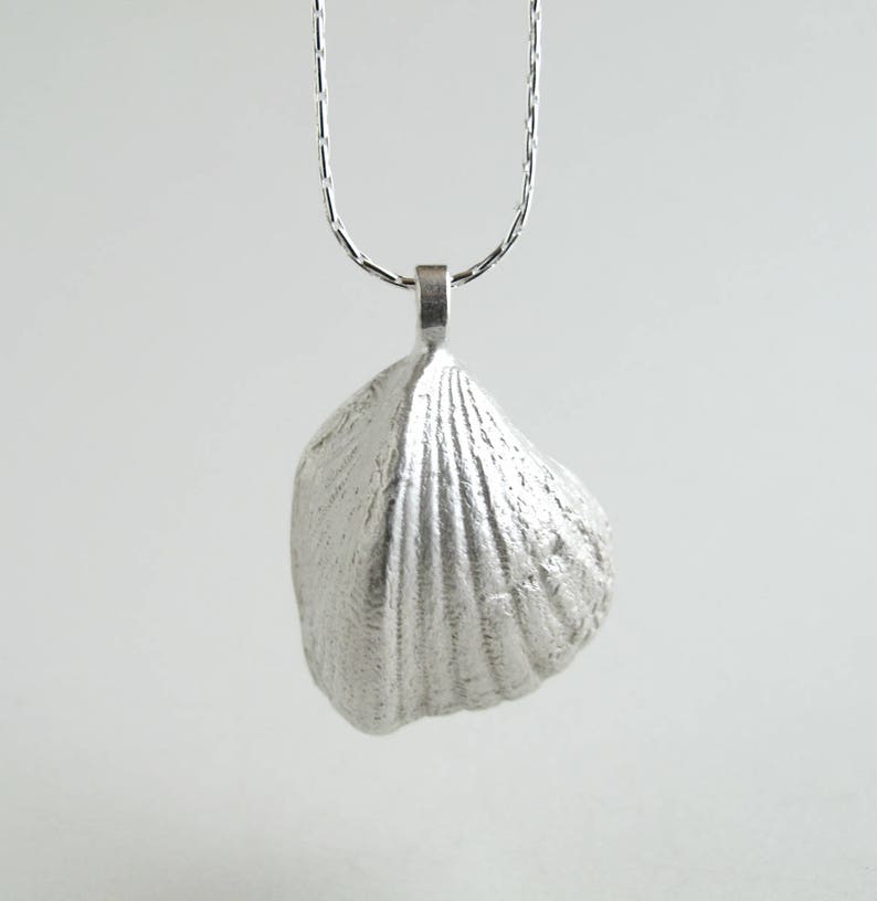 Triangle Shell Pendant Sterling Silver Triangle Shell Necklace - Etsy