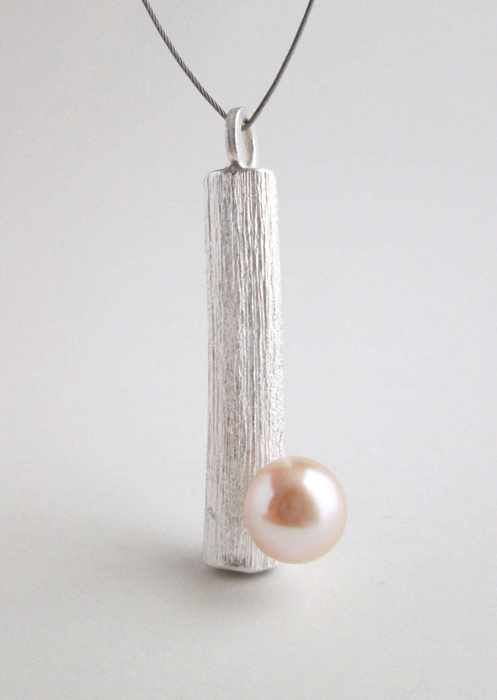 Golden Pearl Pendant Sterling Silver Pendant With Pink and Golden ...