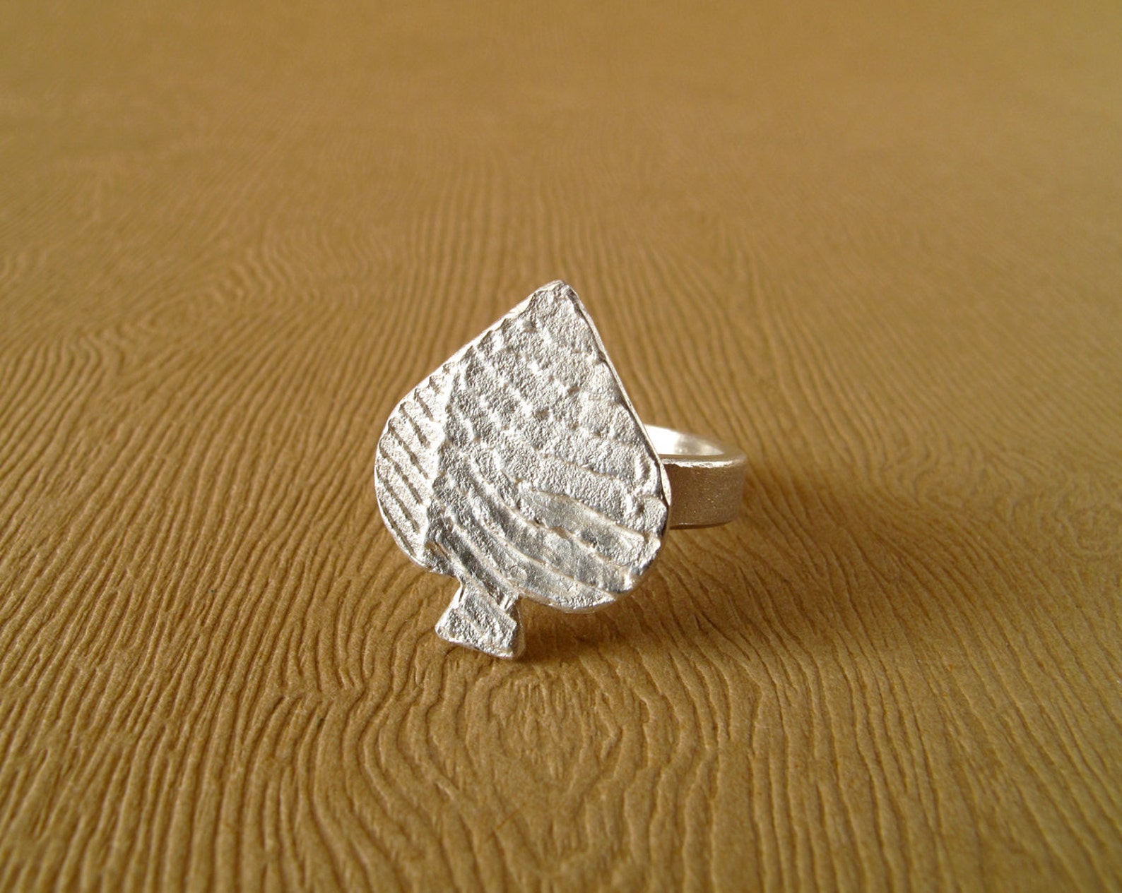 Spades Ring the Ace of Spades Ring Sterling Silver Ring Spades Etsy